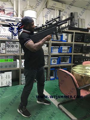 Emittenti di disturbo portatili del fuco 30w di forma 1000m della pistola anti
