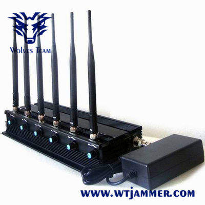 Emittente di disturbo multifunzionale del telefono cellulare di 3G 4G, antenne di guadagno dell'emittente di disturbo di segnale WiFi alte