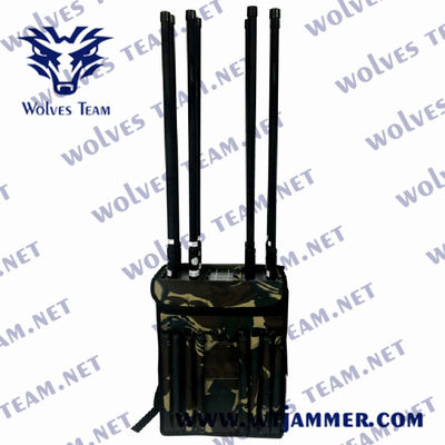 comprare 5 bande 90w GPS WIFI5.8G Backpack Drone Signal Jammer online manufacture