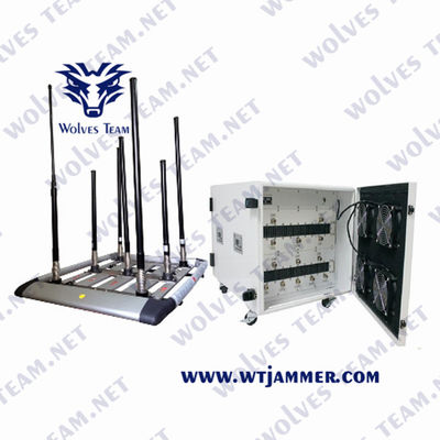 comprare 600W High Power Cell Phone Signal Jammer Portable Bomb Vehicle Jammer Con DDS Convoy Jamming System fabbricazione online