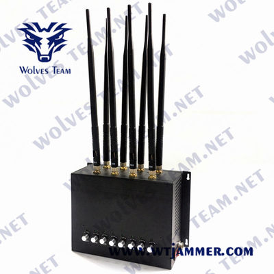 comprare 8 bande 16W GSM CDMA GPS Desktop Signal Jammer 30m Con Adapter AC online manufacture