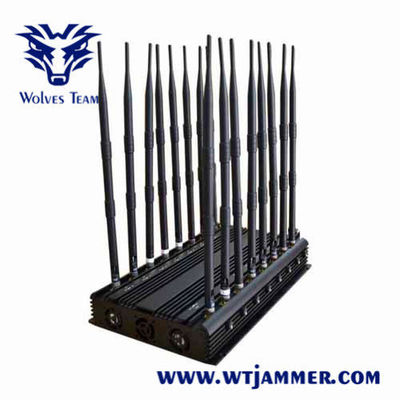 VHF 35W di frequenza ultraelevata portatile delle antenne 3G 4G 5G WiFi dell'emittente di disturbo 18 del segnale di L1 L2 L5 Lojack