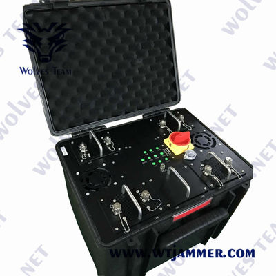comprare 2500m 600W anti-drone impermeabili 240VAC UAV Drone Jammer online manufacture