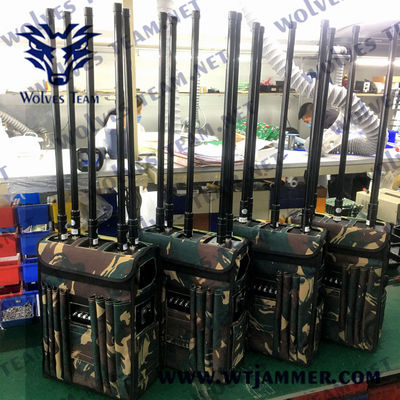 watt 1880MHz di Manpack GSM 4G 5G 120 dell'emittente di disturbo del segnale dello zaino di 200m DC24V
