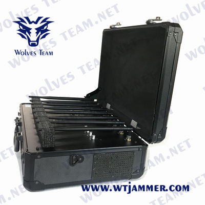 comprare EIRP 15W Portable Signal Jammer 150m GSM 3G 4G 5G Borsa a mano 15Kg online manufacture