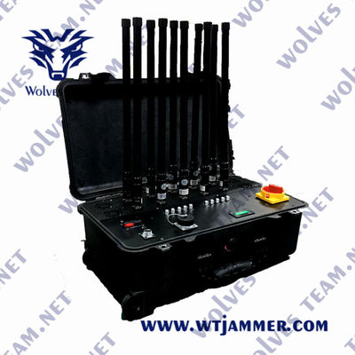 Emittente di disturbo impermeabile portatile del segnale dell'emittente di disturbo 220W del segnale del FCC CDMA 960MHz GSM