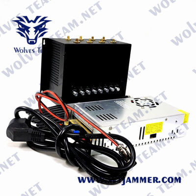 8 VHF 3G 4G 5G GPS di frequenza ultraelevata dell'emittente di disturbo 50m dei canali 240VAC WiFi LoJack