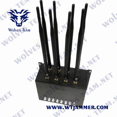 8 VHF 3G 4G 5G GPS di frequenza ultraelevata dell'emittente di disturbo 50m dei canali 240VAC WiFi LoJack