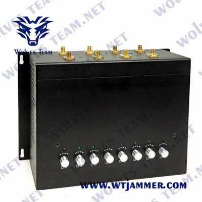 8 VHF 3G 4G 5G GPS di frequenza ultraelevata dell'emittente di disturbo 50m dei canali 240VAC WiFi LoJack
