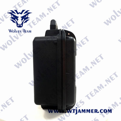 rimescolatore del fuco di WIFI 2.4G 5.8G GPS delle emittenti di disturbo del fuco del Uav della valigia 25W anti