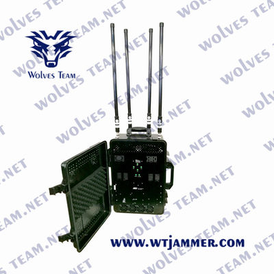 Emittente di disturbo 900W di frequenza ultraelevata di VHF del pellicano IP65 di UMTS WCDMA per il convoglio militare del veicolo di VIP