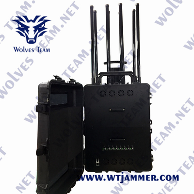 Emittente di disturbo del segnale della bomba di 8 antenne 300 watt di frequenza ultraelevata di VHF per sicurezza di VIP