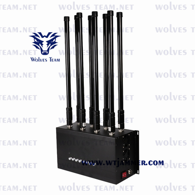 VHF 3G 4G 5G di frequenza ultraelevata 10W dell'emittente di disturbo 80m del segnale di CDMA GSM WiFi Lojack