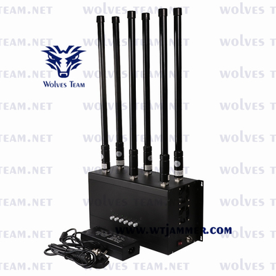 VHF 3G 4G 5G di frequenza ultraelevata 10W dell'emittente di disturbo 80m del segnale di CDMA GSM WiFi Lojack