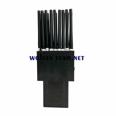 18 emittente di disturbo portatile delle bande 2G 3G 4G 5G tutta l'emittente di disturbo fino a 30M di GPS L1 L2 L5 Lojack WiFi GPS rf 315/433/868MHz