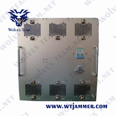 Emittente di disturbo militare GSM CDMA 3G 4G WIFI 2.4G 5.8G di AC220V 1000W GPS