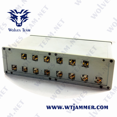 VHF GSM 3G 4G 5G di frequenza ultraelevata delle bande 240VAC dell'emittente di disturbo 14 del telefono cellulare di GPS Lojack 70W