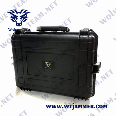anti protezione della borsa 8kg 5000m WIFI GPS dell'emittente di disturbo del fuco del Uav 25W