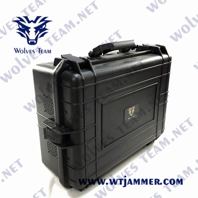 anti protezione della borsa 8kg 5000m WIFI GPS dell'emittente di disturbo del fuco del Uav 25W