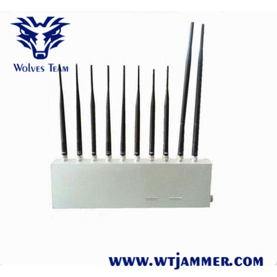 Antenna dell'interno dell'emittente di disturbo 12W 3G 4G GPS WiFi LoJack 10 del segnale di VHF di frequenza ultraelevata