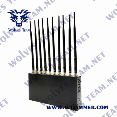Antenna dell'interno dell'emittente di disturbo 12W 3G 4G GPS WiFi LoJack 10 del segnale di VHF di frequenza ultraelevata