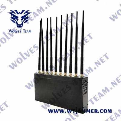 Antenna dell'interno dell'emittente di disturbo 12W 3G 4G GPS WiFi LoJack 10 del segnale di VHF di frequenza ultraelevata