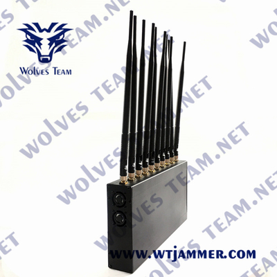 Antenna dell'interno dell'emittente di disturbo 12W 3G 4G GPS WiFi LoJack 10 del segnale di VHF di frequenza ultraelevata