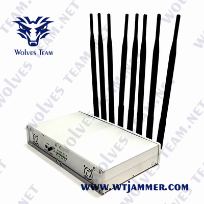 emittente di disturbo CDMA GSM 50W del segnale di 3G 4G 5G WiFi Lojack GPS con l'adattatore di CA