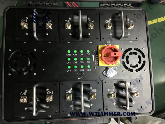 Emittente di disturbo 1000W 3G regolabile 4G 5G WIFI 2.4G 5.8G GPS del segnale del veicolo di GSM CDMA