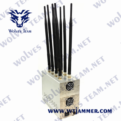 VHF 2G 3G 4G 5G 80W 240VAC di frequenza ultraelevata dell'emittente di disturbo del segnale di CDMA GSM Lojack