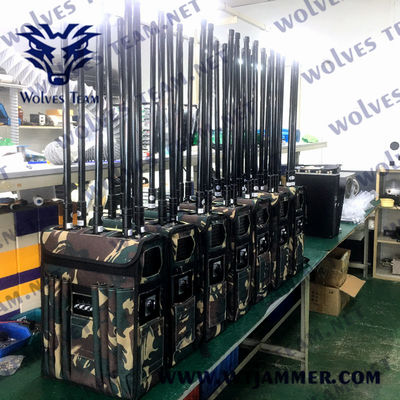 comprare DCS 3G 4G 5G 5dBi di GSM militare PCS dell'emittente di disturbo del segnale dello zaino 220W online manufacture