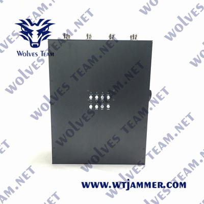 Emittente di disturbo GSM Lojack WIFI GPS 3G 4G 5G 150m dello zaino del telefono cellulare da 80 watt