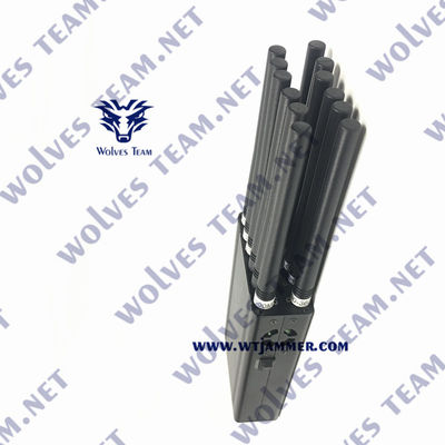comprare CDMA GSM RF Signal Jammer 3G 4G 5G Wifi Portatile 12W UHF VHF online manufacture