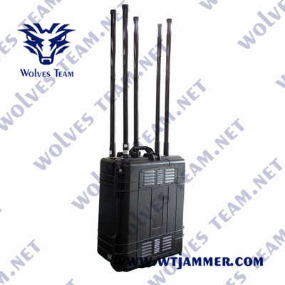 Emittente di disturbo portatile 3G 4G LTE 4G Wimax 5G WIFI 1200W 1000m del segnale di CDMA PCS