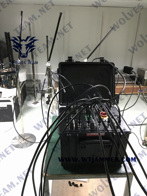 Sistema di ventola di raffreddamento telecomandato protetto contro le esplosioni di VHF GPS Lojack di frequenza ultraelevata dell'emittente di disturbo 20-1000MHz GSM 3G 4G 5G WiFi5.8g della bomba di IED