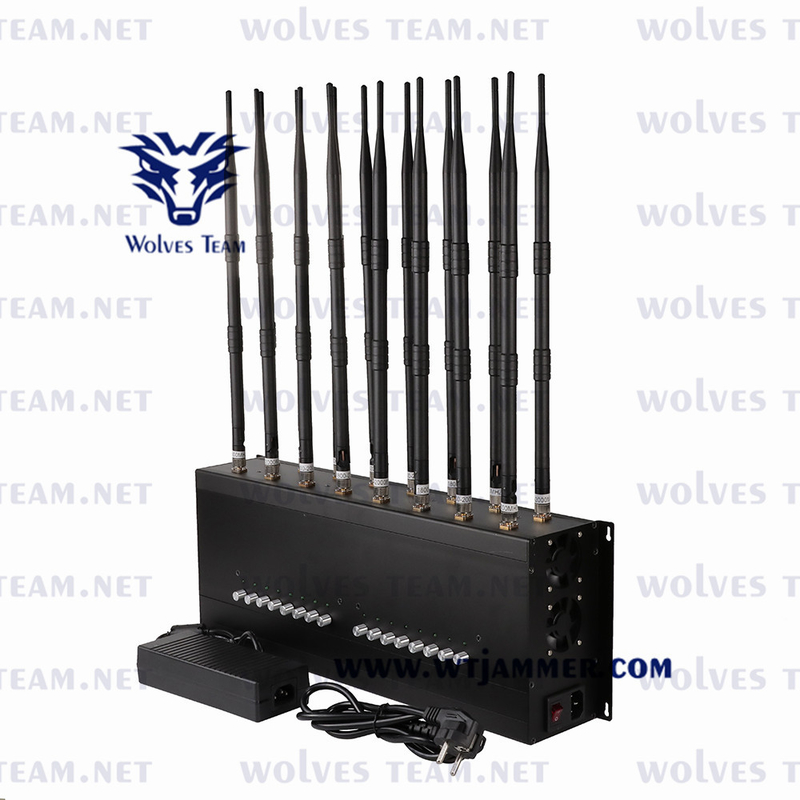 Alto potere regolabile tutta la frequenza ultraelevata GPS 3G 4G 5G di VHF dell'emittente di disturbo 42W WIFI del segnale del telefono cellulare