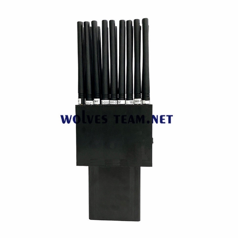 Portatile 16 antenne interferitore del segnale telefonico GSM 3G 4G 5G WiFi Bluetooth VHF UHF RF cellulare