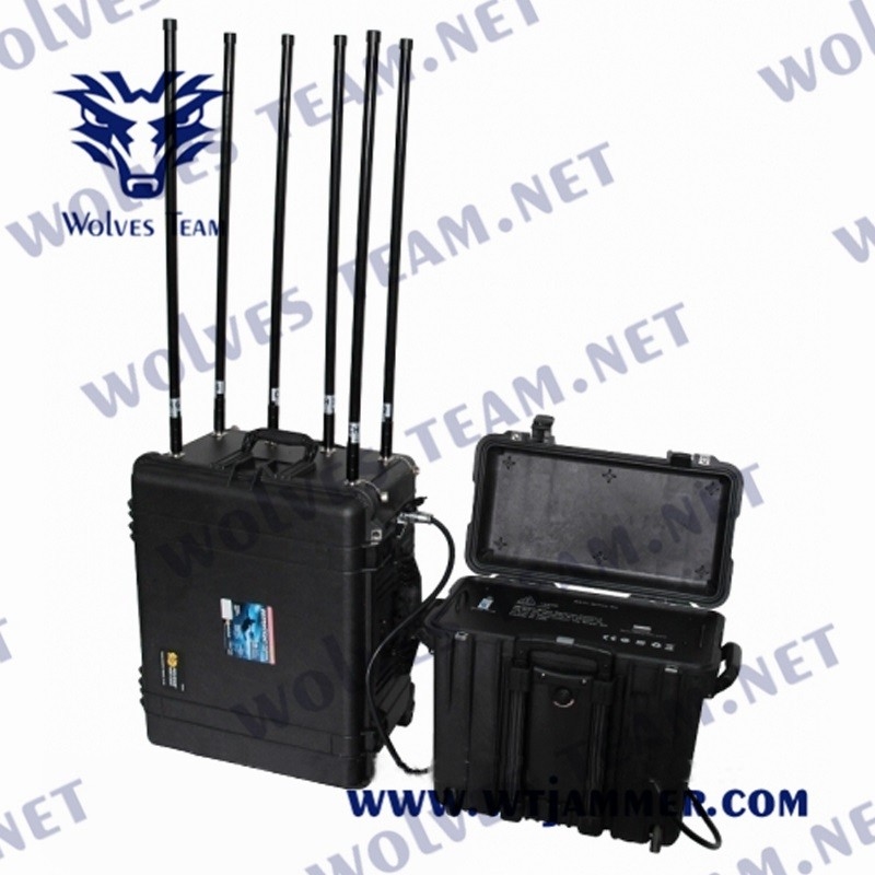 4 bande Drone GPS Signal Jammer Rf 800/900 Mhz 3000 metri Wifi2.4g/5.8g