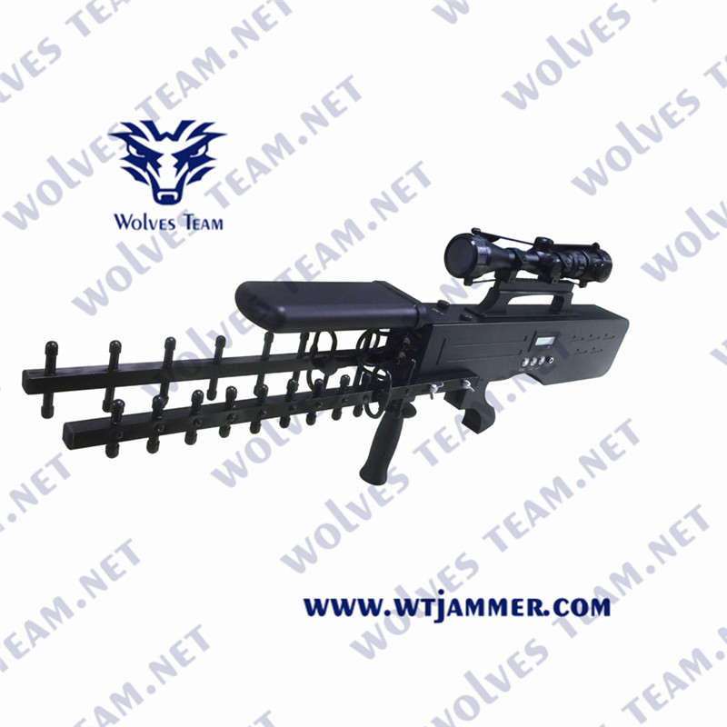 Militare anti UAV Drone Jammer WIFI GPS RF Controllo Segnale Blocker Portatile fino a 4500 metri