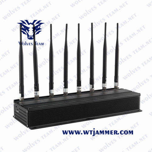 Emittente di disturbo potente regolabile da tavolino del segnale di VHF GSM 5G del segnale Jammer/UHF del telefono cellulare delle antenne omnidirezionali