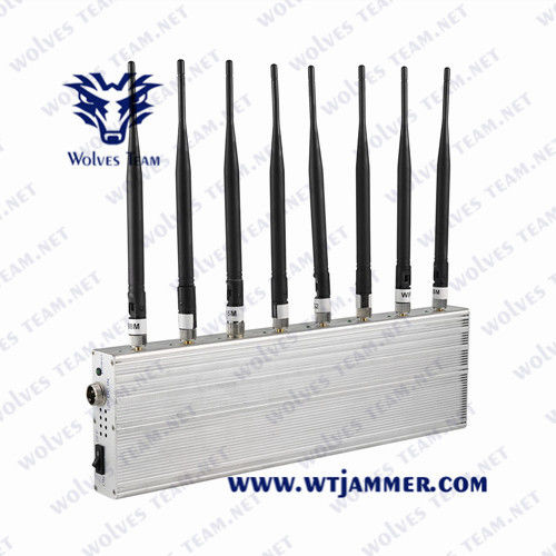 Il GSM 3G 4G GPS WiFi Lojack 8 lega l'emittente di disturbo del telefono cellulare di 18W 40m