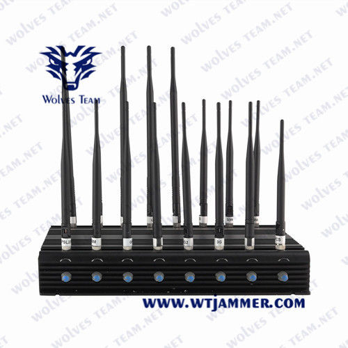 emittente di disturbo del segnale del telefono di VHF 3G 4G 5G di frequenza ultraelevata dello stampo di WiFi dell'emittente di disturbo del segnale del telefono cellulare cellulare dei canali delle Multi-bande 14