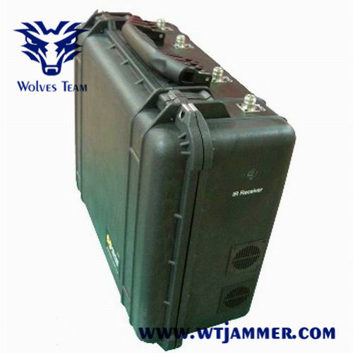 Telescopio portatile del laser di IR della cartella che inceppa gamma 3500 metri di anti del Uav del fuco dell'emittente di disturbo di WIFI GPS stampo del segnale