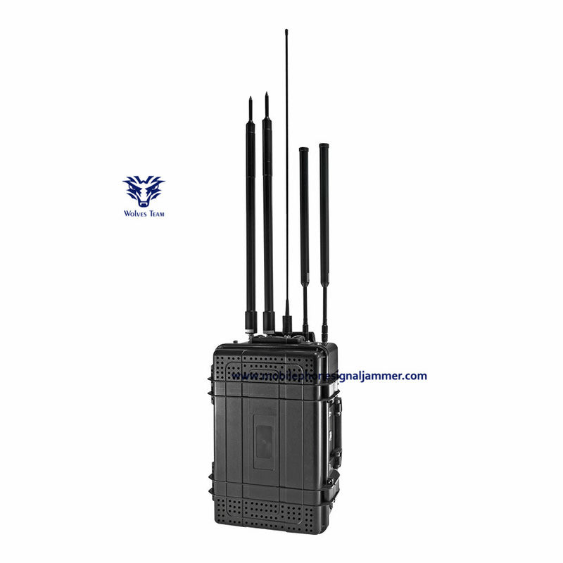Tutto in uno Impermeabile Outdoor 25-6000 MHz Signal Jammer Antenne omnidirezionali ad alto guadagno fino a 2000 metri