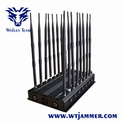 VHF 35W di frequenza ultraelevata portatile delle antenne 3G 4G 5G WiFi dell'emittente di disturbo 18 del segnale di L1 L2 L5 Lojack