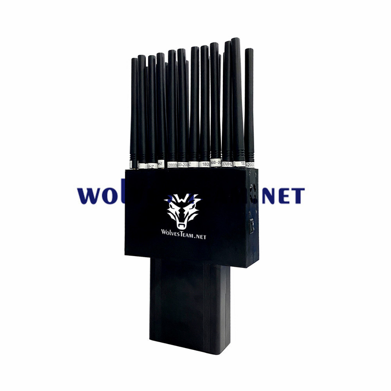22 telefono cellulare GSM 3G 4G 5G Wifi GPS Lojack dell'emittente di disturbo del segnale delle bande 22W rf