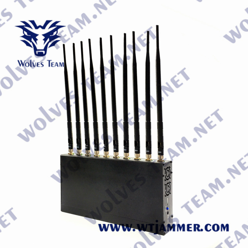 Antenna dell'interno dell'emittente di disturbo 12W 3G 4G GPS WiFi LoJack 10 del segnale di VHF di frequenza ultraelevata
