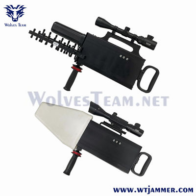 120w Signal Jammers Drone Pistola portatile stile 2500 metri costruito in antenna