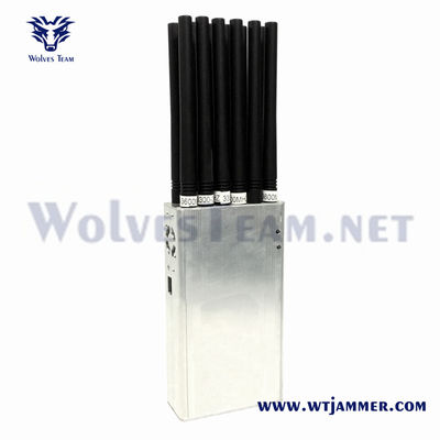 GSM 3G 4G 5G WIFI GPS RF315/433MHz Frequenza di blocco Portatile 14 Antenna Signal Jammer Vendite Per UHF VHF Lojack