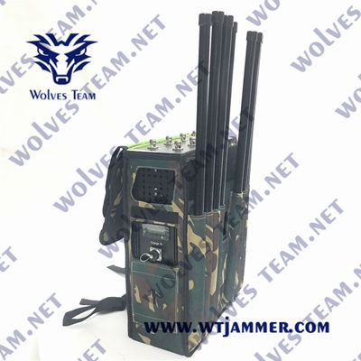 10 bande zaino RECIED Bomb Jammer WT601510 con 200m di Jamming Range e 20W di potenza